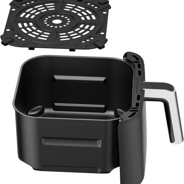 Air Fryer Basket & Crisper Tray Set — Air Fryer Replacement Parts — Non-Stick Coated 6.5QT Replacement Basket