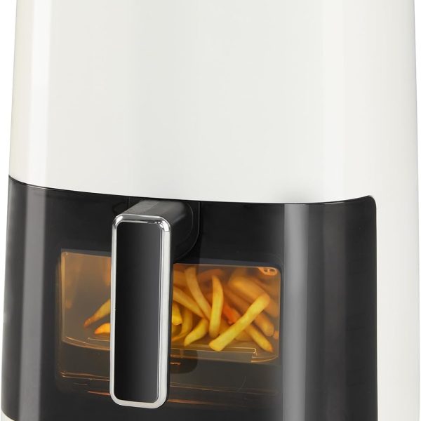Air Fryer (6 Quarts) — Square Design with Viewing Window — 12-in-1 Multifunction: Air Fry, Bake, Reheat, Dehydrate, Roast, Steam, Fries, Custard, Chicken, Wings, Seafood, Veggies — Max Temp: 400°F — White