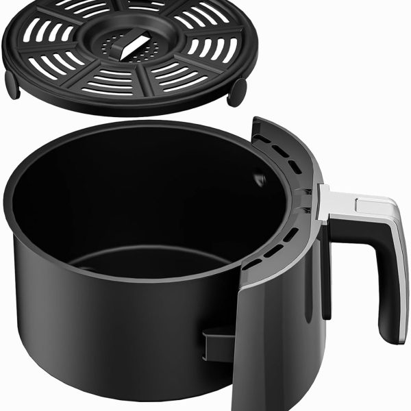 Dedicated Air Fryer Basket and Crisper Plate — Features a Non-Stick Coating Finish; Premium Quality Replacement Accessories.