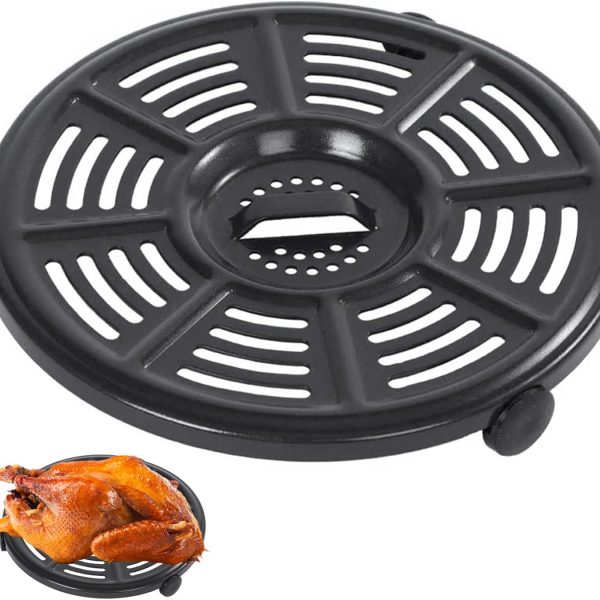 Air Fryer Replacement Tray — 8.2-Inch Round Food-Grade Baking Pan / Rack / Crisper Plate Accessory — Dishwasher Safe